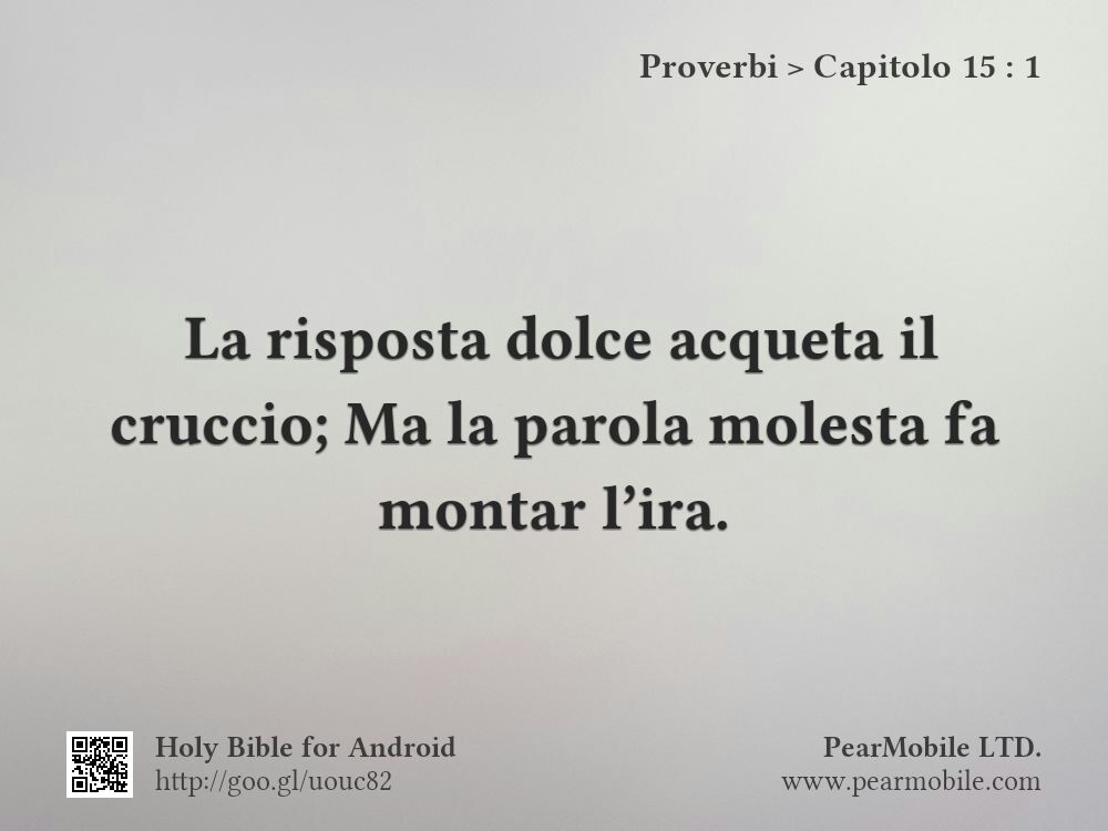Proverbi, Capitolo 15:1